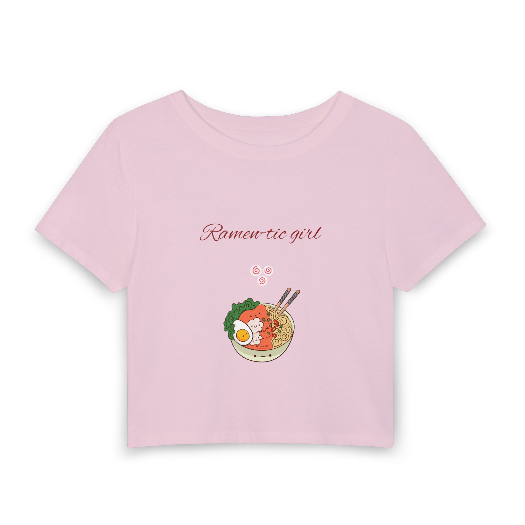 Ramen-tic Girl Baby Tee – Cute Ramen Bowl Graphic Crop Tee - Image 5