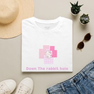 Down the Rabbit Hole T-Shirt – Pastel Bunny Spiral Graphic Tee