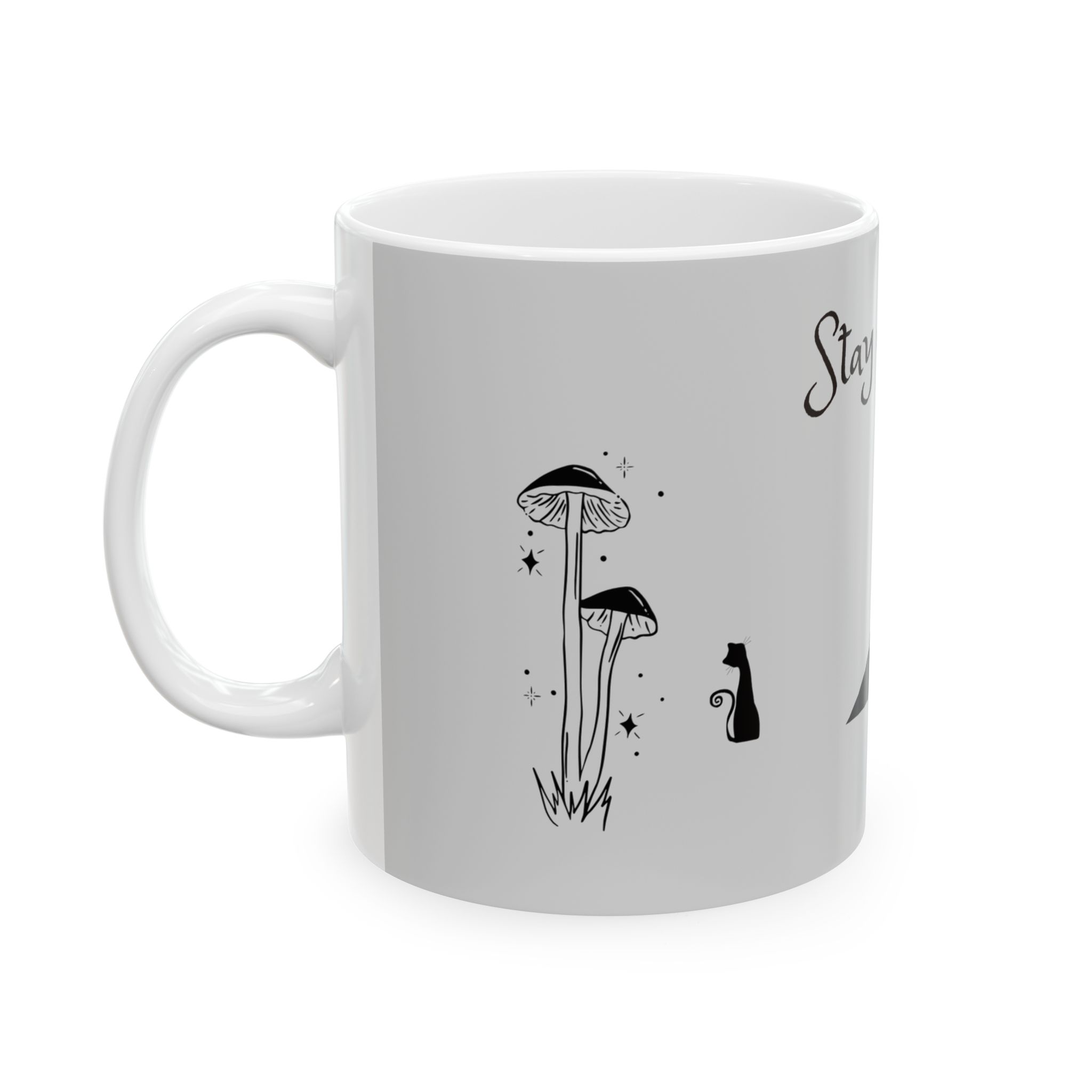 Stay Curious Ceramic Mug — Inspirational Coffee Cup with Door Design (11oz & 15oz) - Image 3