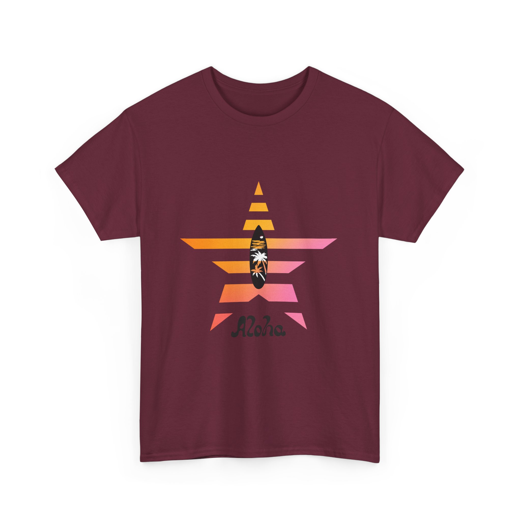 Aloha Surf Star T‑Shirt – Sunset Surfboard Hawaiian Tee - Image 29