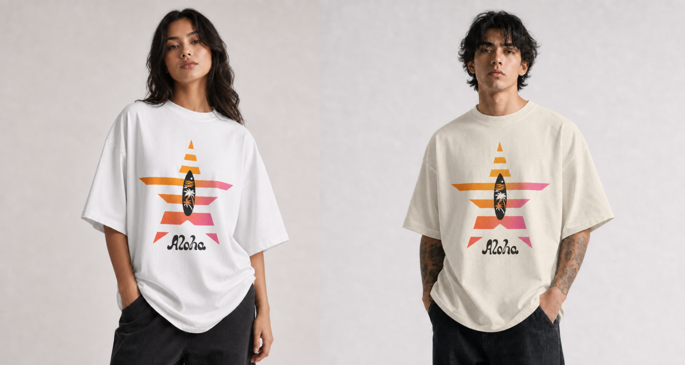 Aloha Surf Star T‑Shirt – Sunset Surfboard Hawaiian Tee - Image 6