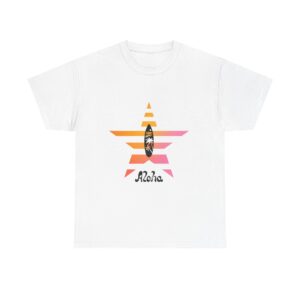 Aloha Surf Star T‑Shirt – Sunset Surfboard Hawaiian Tee