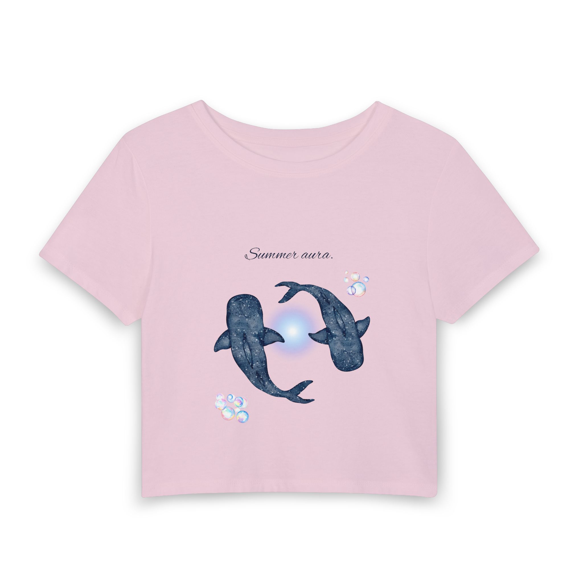 Whale Dance Women's Baby Tee — 'Summer Song' Nautical Crop Top - Image 5