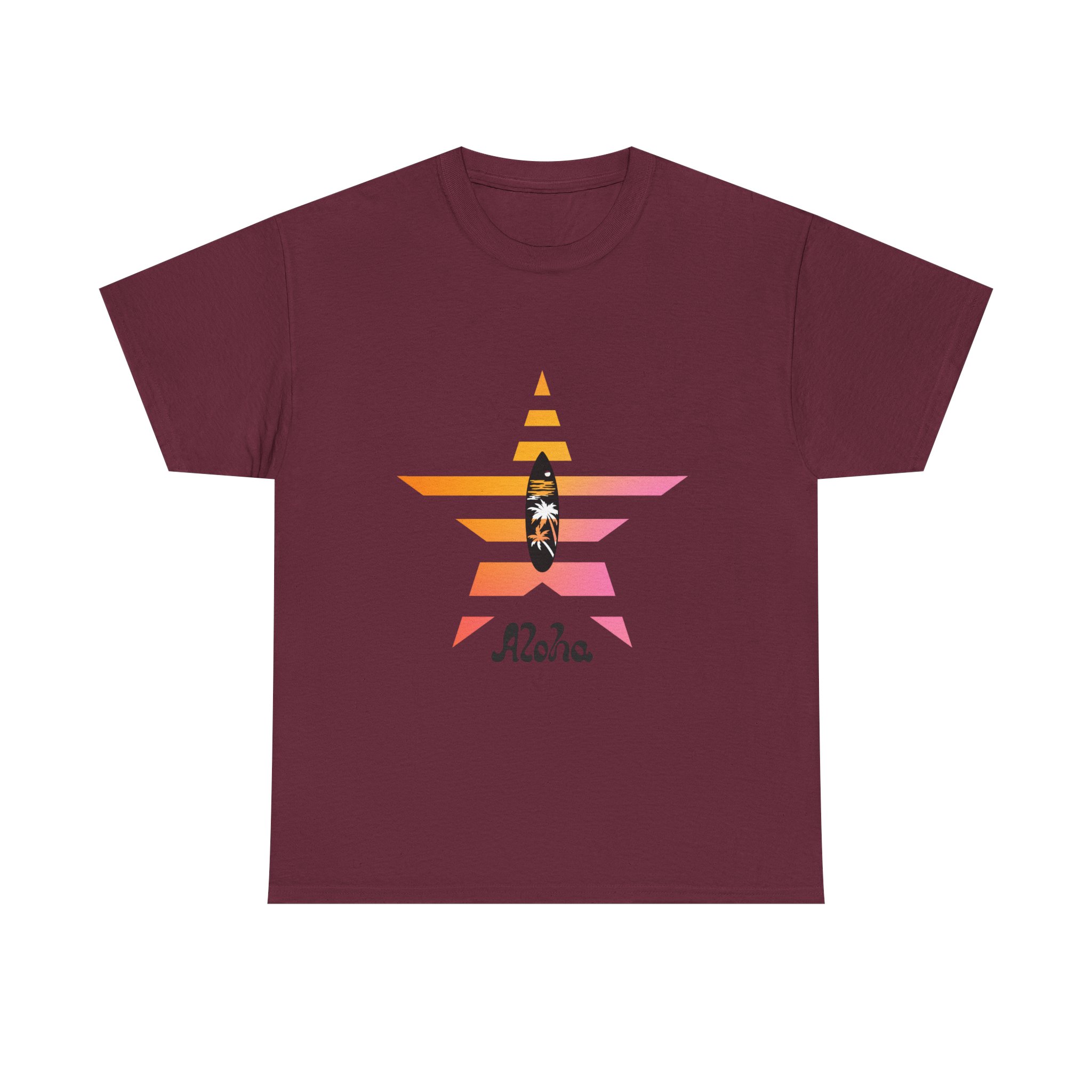 Aloha Surf Star T‑Shirt – Sunset Surfboard Hawaiian Tee - Image 27