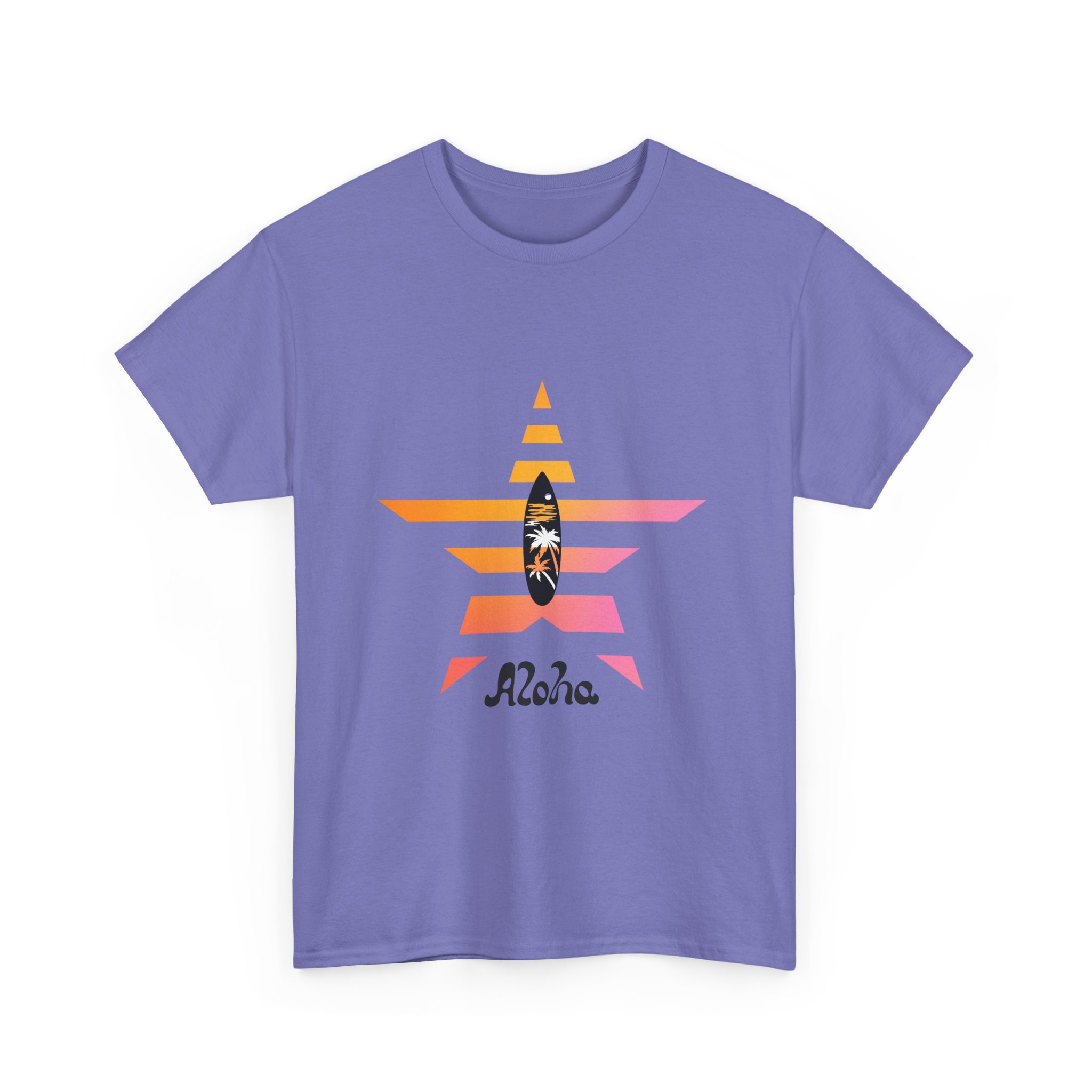 Aloha Surf Star T‑Shirt – Sunset Surfboard Hawaiian Tee - Image 44