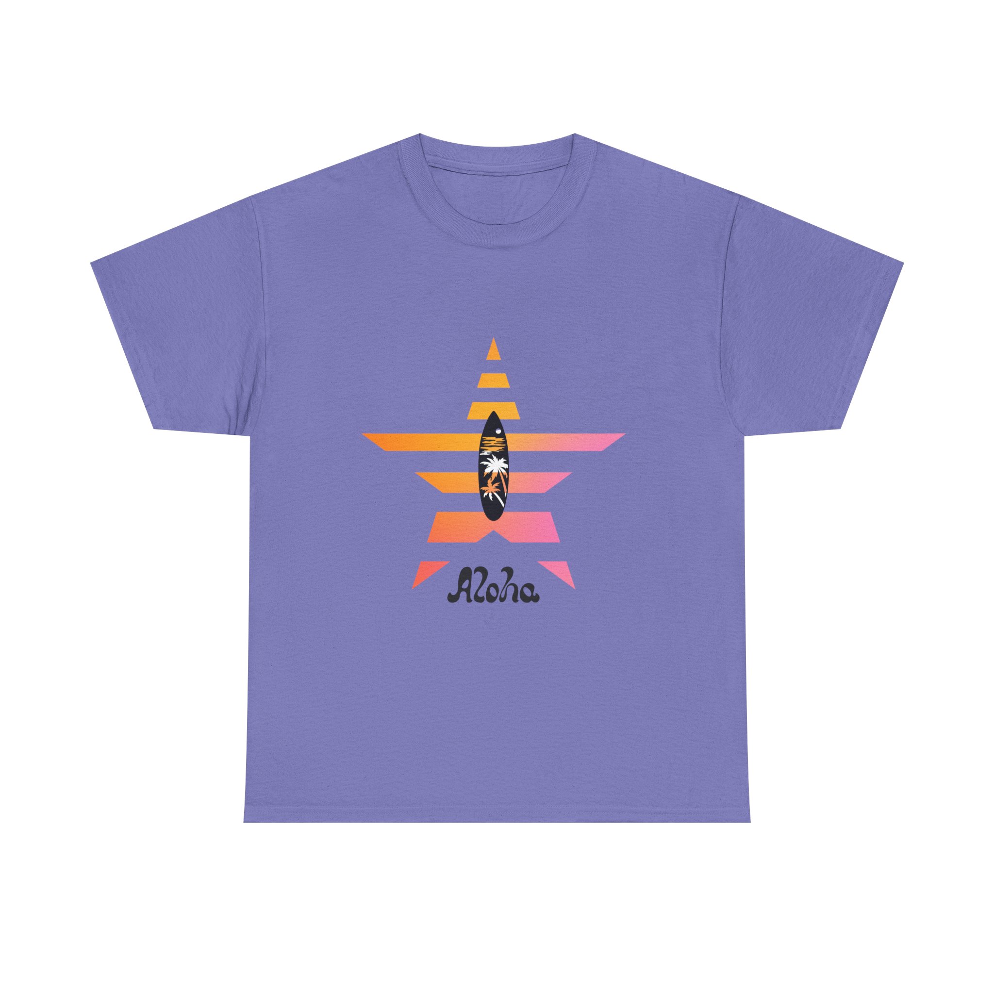 Aloha Surf Star T‑Shirt – Sunset Surfboard Hawaiian Tee - Image 42