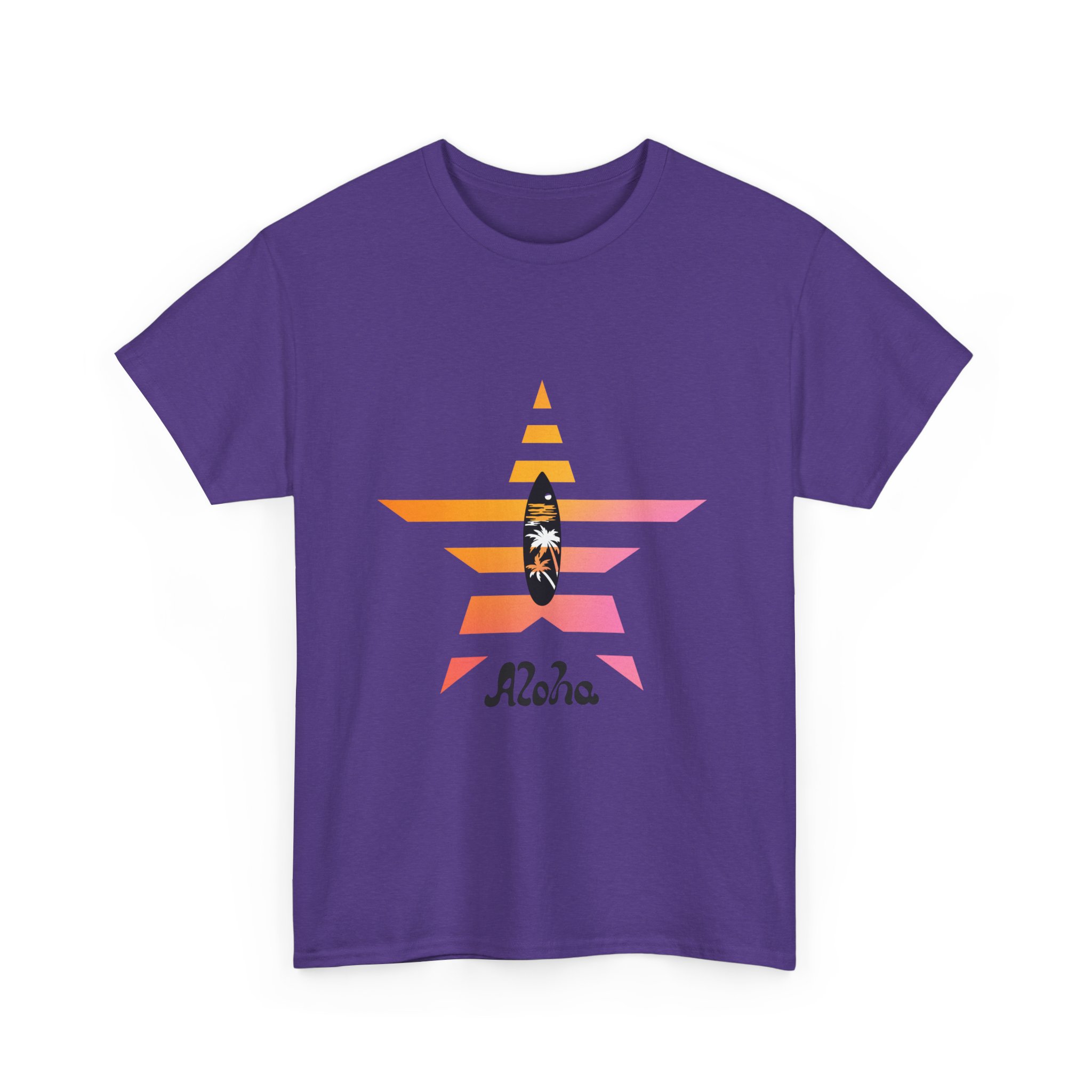 Aloha Surf Star T‑Shirt – Sunset Surfboard Hawaiian Tee - Image 39